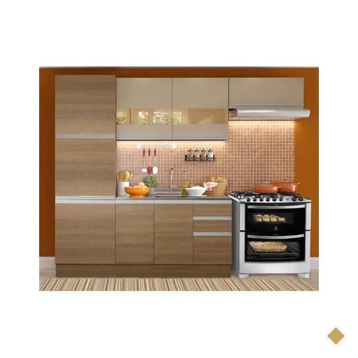Cozinha Completa Madesa Glamy 260001 com Armário e Balcão (Sem Tampo e Pia) -…