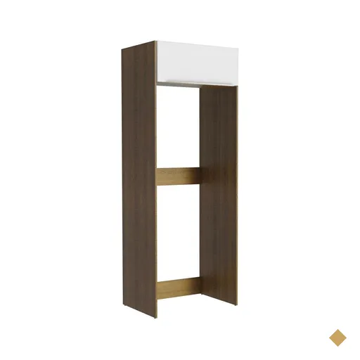 Porta-Geladeira Madesa Lux 1 Porta Basculante - Rustic/Branco Veludo