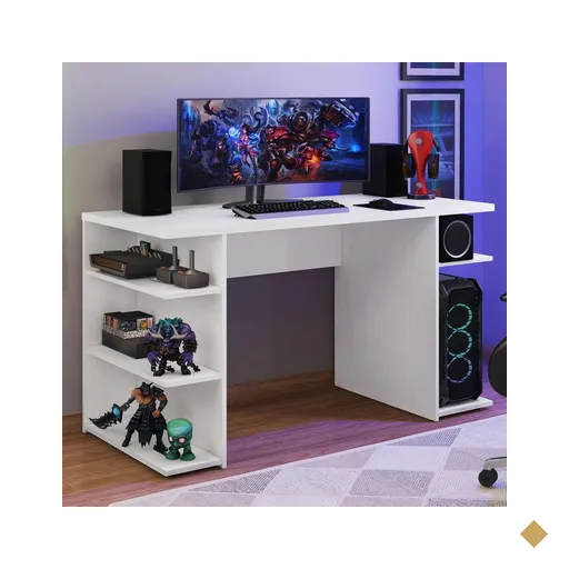 Mesa para Computador Gamer Escrivaninha 9409 Madesa - Branco