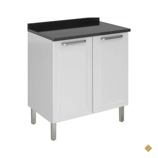 Balcão Itatiaia 2 Portas com Tampo Tarsila IG2A-80 - Branco