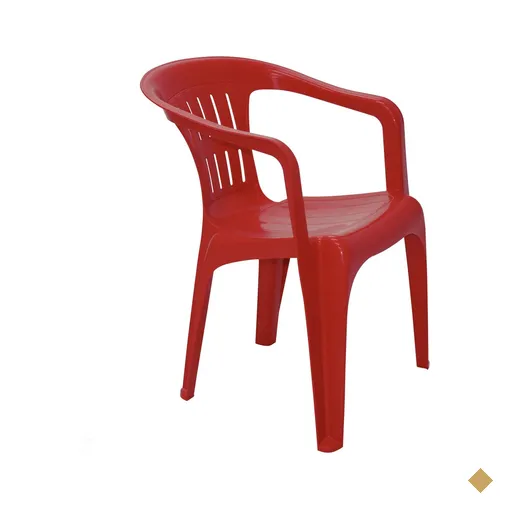 Cadeira em Polipropileno Vermelho Atalaia Basic com Braços Tramontina