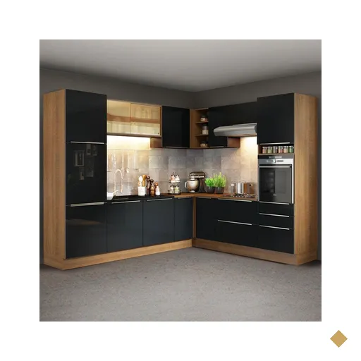 Cozinha Completa de Canto Madesa Lux 526001 com Armário e Balcão -…