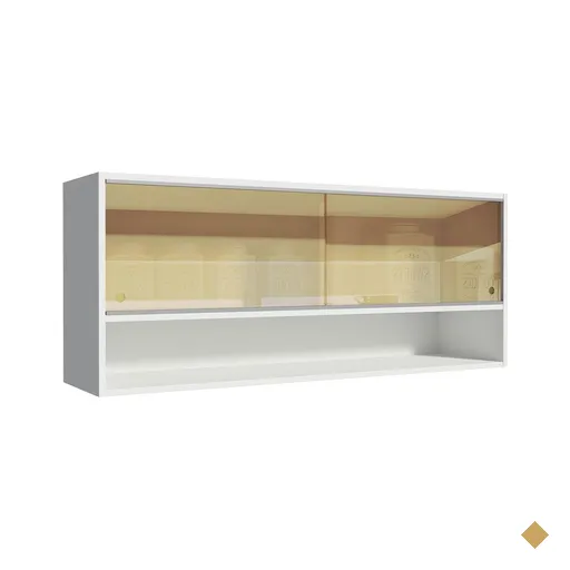 Armário Aéreo Madesa 2 Portas Correr Vidro Reflex 1 Nicho para Cozinhas…