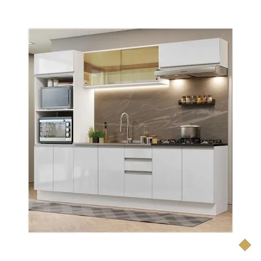 Cozinha Completa 100% MDF Madesa Acordes 270007 com Armário e Balcão -…