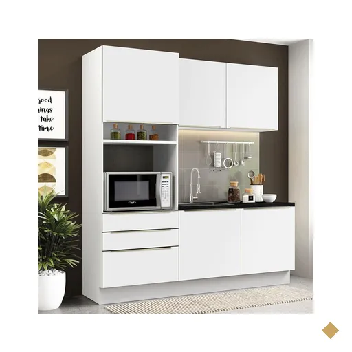 Cozinha Compacta Madesa Lux com Armário e Balcão 5 Portas 3 Gavetas -…