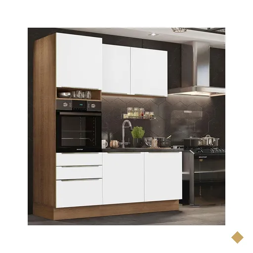 Cozinha Compacta Madesa Lux com Armário e Balcão 5 Portas 3 Gavetas -…