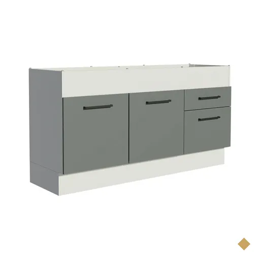 Balcão de Pia Cozinha 150 cm 2 Portas e 2 Gavetas (Sem Tampo e Pia)…