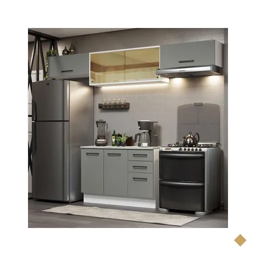 Cozinha Compacta Madesa Agata 280004 com Armário e Balcão (Com Tampo) -…