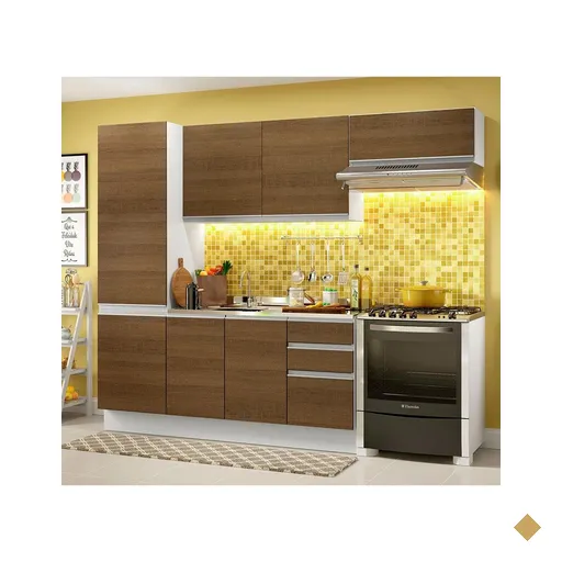 Armário de Cozinha Completa Madesa 100% MDF Acordes XA260002 Balcão (Sem…
