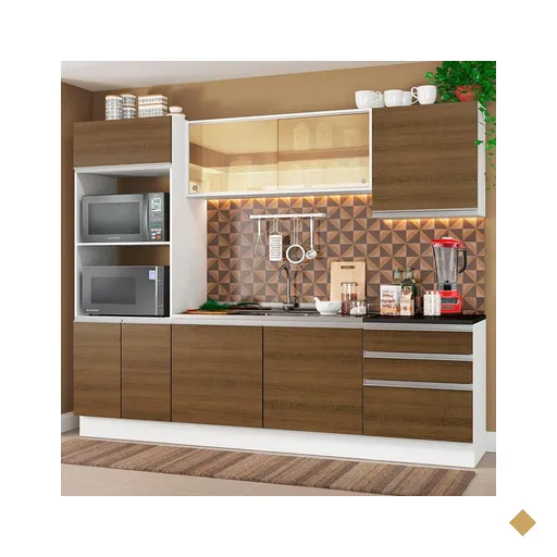 Armário de Cozinha Completa Madesa 100% MDF Acordes com Balcão (Sem Tampo e…