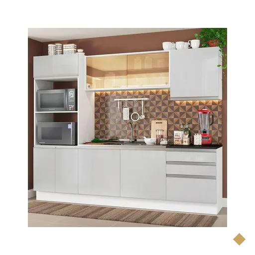 Armário de Cozinha Completa Madesa 100% MDF Acordes Balcão (Sem Tampo e Pia)…