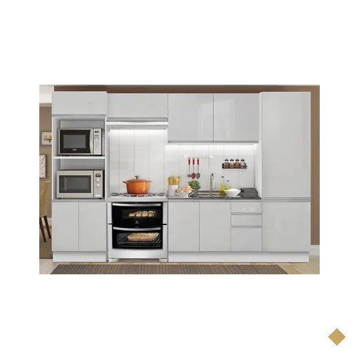 Armário de Cozinha Completa Madesa 100% MDF Acordes XA330002 (Sem Tampo e Pia)…