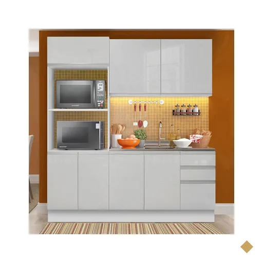 Armário de Cozinha Compacta 100% MDF Madesa Acordes XB190001 com Balcão e…