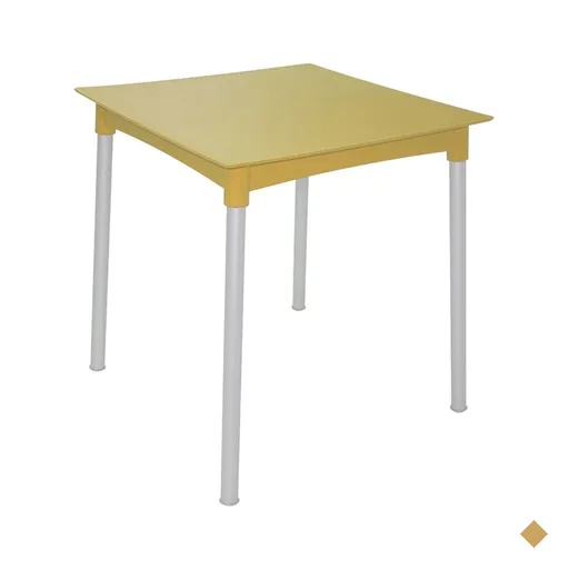 Mesa Quadrada Diana Amarela 70x70x75 cm Tramontina 92352000