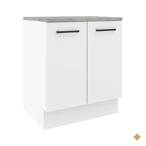 Balcão Armário de Cozinha 70 cm 2 Portas Branco Agata Madesa