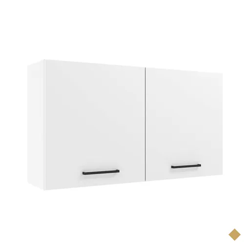 Armário de Cozinha Aéreo 120 cm 2 Portas Branco Agata Madesa