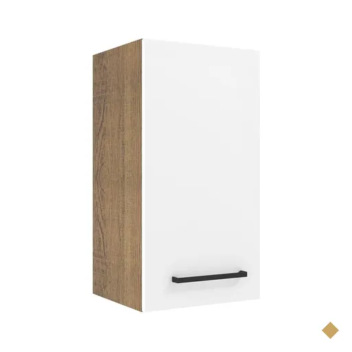 Armário de Cozinha Aéreo 35 cm 1 Porta Rustic/Branco Agata Madesa