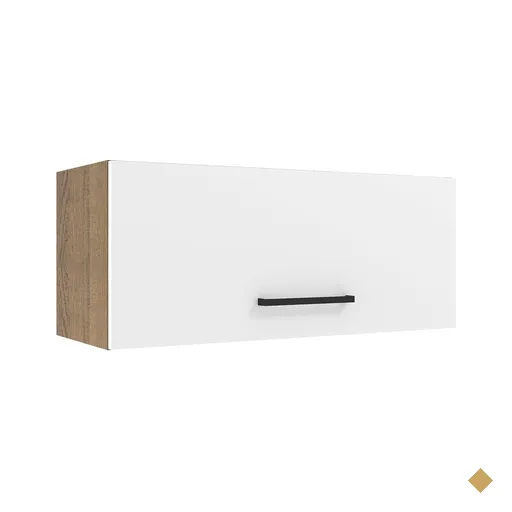 Armário de Cozinha Aéreo 80 cm 1 Porta Basculante Rustic/Branco Agata Madesa