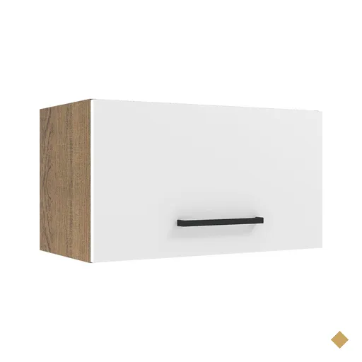 Armário de Cozinha Aéreo 60 cm 1 Porta Basculante Rustic/Branco Agata Madesa