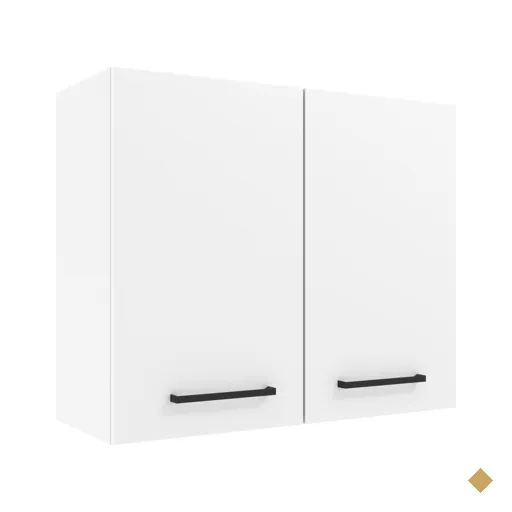 Armário de Cozinha Aéreo 80 cm 2 Portas Branco Agata Madesa
