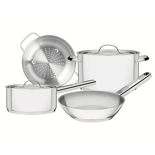 Conjunto de Panelas em Aço Inox com 04 Peças Ísis - Tramontina