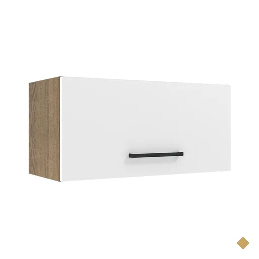 Armário de Cozinha Aéreo de Cozinha 70 cm 1 Porta Basculante Rustic/Branco…
