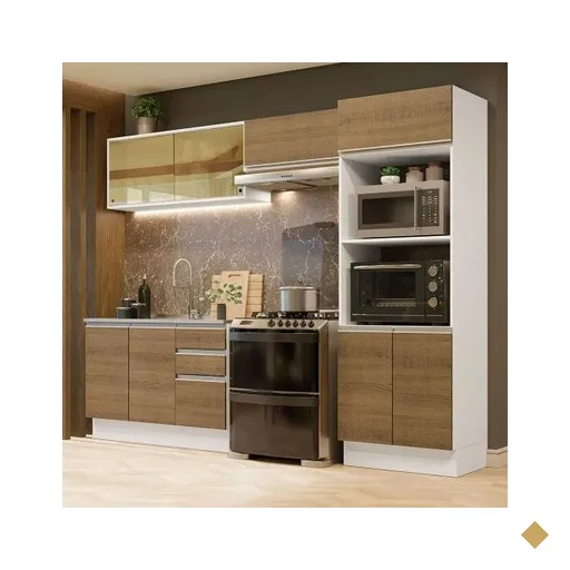 Cozinha Completa 100% MDF Madesa Acordes 270008 com Armário e Balcão -…