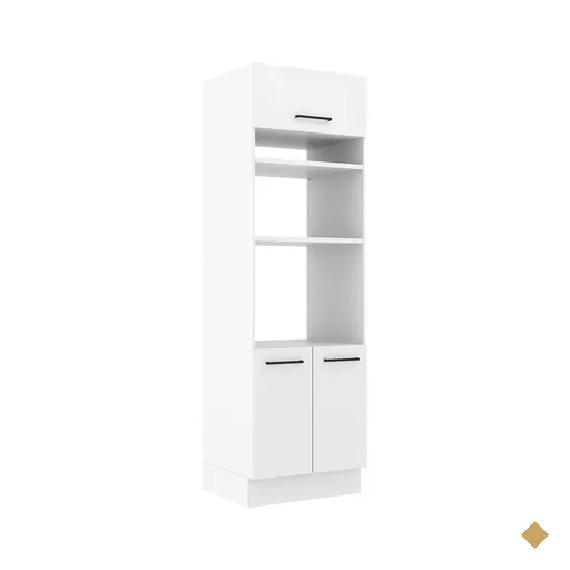 Torre Quente Armário de Cozinha 70 cm 3 Portas Branco Agata Madesa