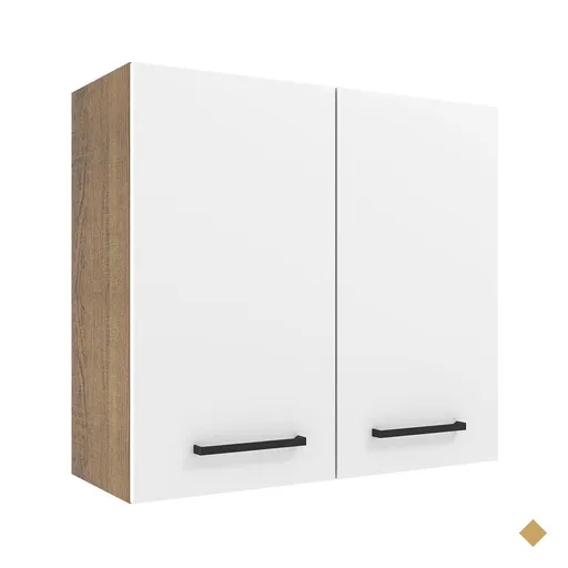 Armário de Cozinha Aéreo 70 cm 2 Portas Rustic/Branco Agata Madesa