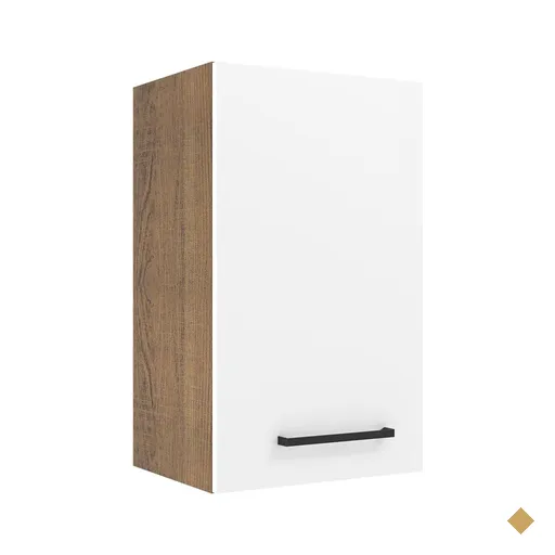 Armário de Cozinha Aéreo 40 cm 1 Porta Rustic/Branco Agata Madesa