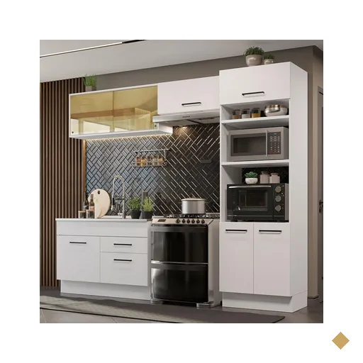 Cozinha Completa Madesa Agata 270005 com Armário e Balcão (Sem Tampo e Pia) -…