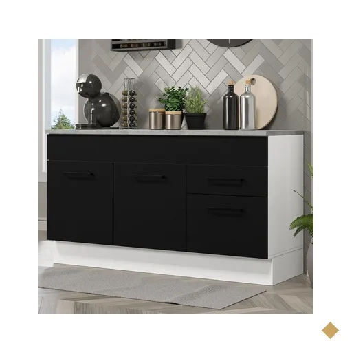 Balcão Gabinete de Pia Cozinha 150 cm 2 Gavetas 2 Portas (Com Tampo)…