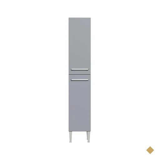 Paneleiro Armário de Cozinha 2 Portas Rustic/Cinza Emilly Madesa