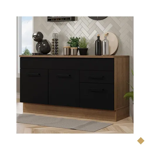 Balcão Gabinete de Pia Cozinha 150 cm 2 Gavetas 2 Portas (Com Tampo)…