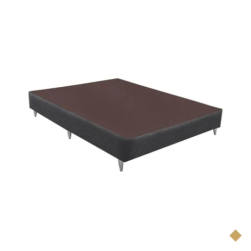 Base Sommier Linho Cinza Casal (138x188x23) - Revestida em Linho - Ortobom