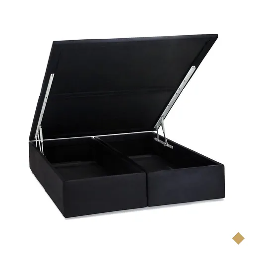 Base Baú Preto Queen (158x198x39) - Ortobom