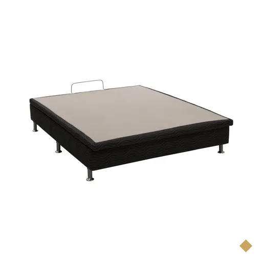Base Baú Physical Preto Casal (138x188x25) - Madeira 100% de reflorestamento -…