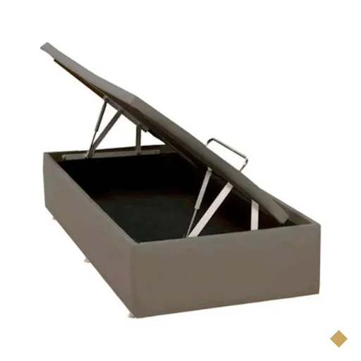Base Baú Physical Bege Solteiro (88x188x39) - Ortobom