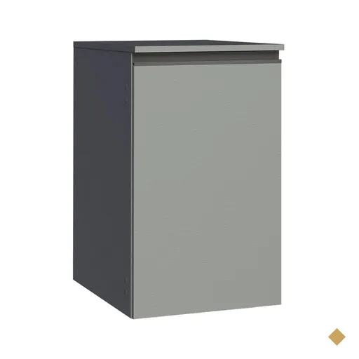 Balcão Armário de Cozinha 40 cm 1 Porta Suspenso Cinza Nice Madesa