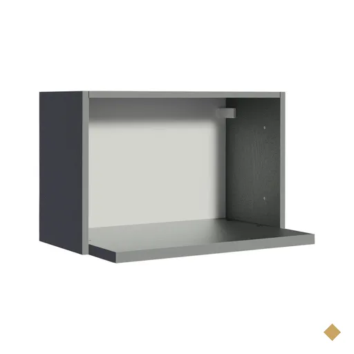 Armário Aéreo Madesa 60 cm com Nicho para Forno Cinza Nice Madesa