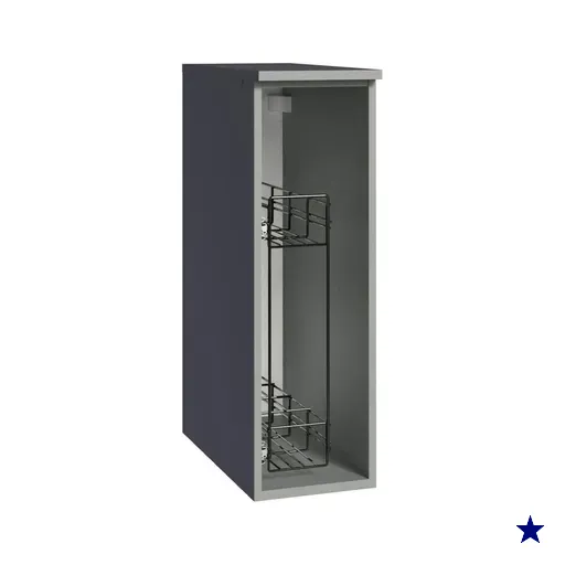 Balcão Armário de Cozinha Porta-Temperos 20 cm Suspenso Cinza Nice Madesa