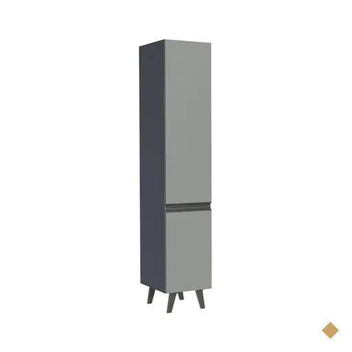 Paneleiro Armário de Cozinha 40 cm 2 Portas Cinza Nice Madesa