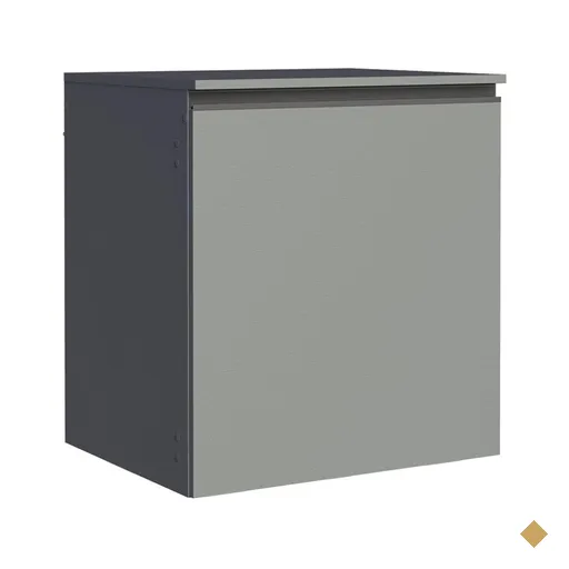 Balcão Armário de Cozinha 60 cm 1 Porta Suspenso Cinza Nice Madesa