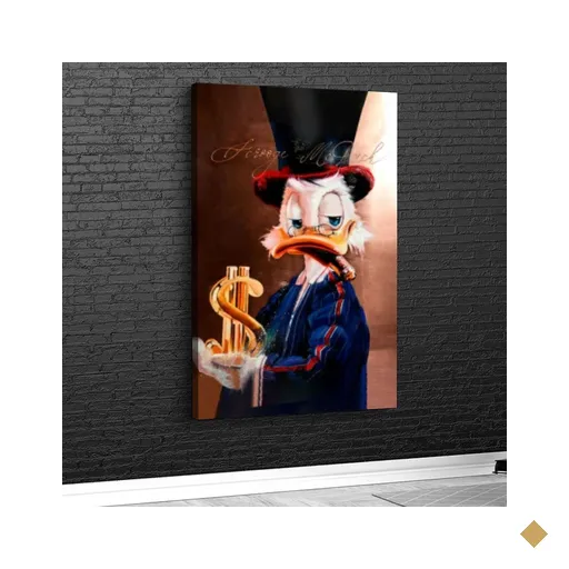 Quadro Tio Patinhas Mc Duck:150x100/BORDA INFINITA