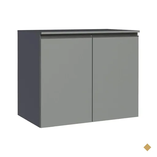 Balcão Armário de Cozinha 80 cm 2 Portas Suspenso Cinza Nice Madesa