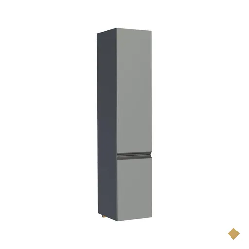 Paneleiro Armário de Cozinha 40 cm 2 Portas Suspenso Cinza Nice Madesa