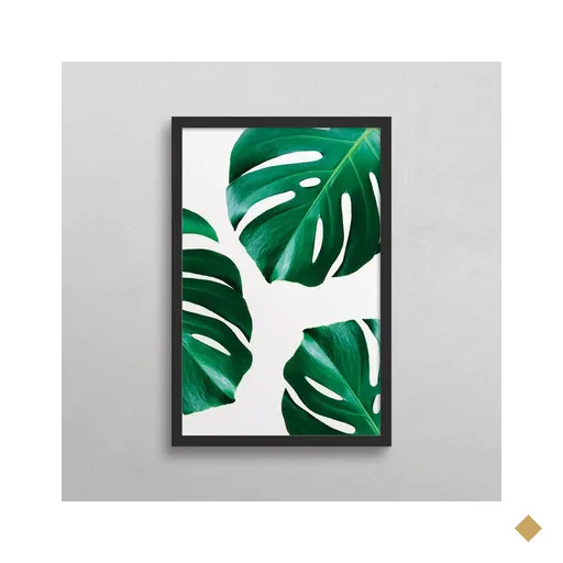 Quadro Folhas - 110 - 450x300mm - Sem Vidro