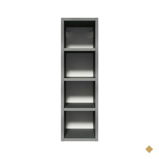 Adega Armário de Cozinha 20 cm com 4 Nichos Cinza Nice Madesa