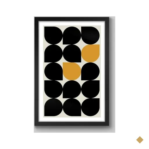Quadro Orgânico Gotas Coloridas Vertical Arts Memphis 45x30cm Moldura Padrão…
