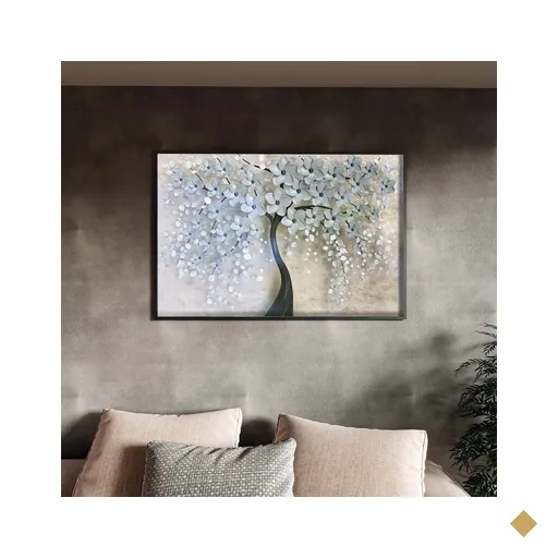 Quadro Decorativo Tela Canvas Folhas e Flores Flower Black Com Moldura e Vidro…